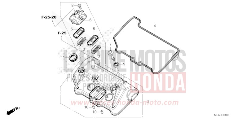 ZYLINDERKOPFDECKEL von CMX 1100 "Rebel" GUNMETAL BLACK METLLIC (NHC52) von 2023